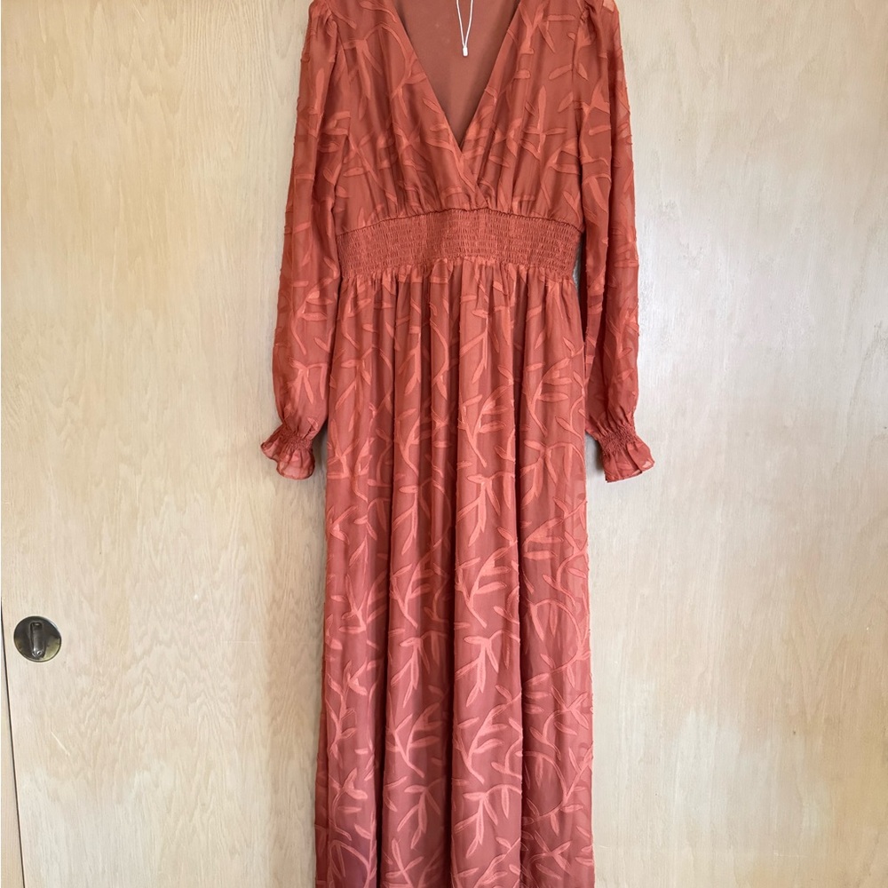 NWOT Baltic Born Elegant Rust Maxi Dress